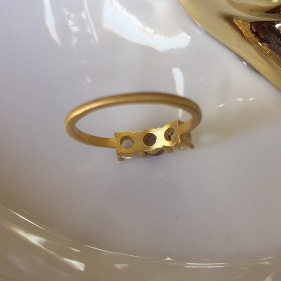 Gold over silver 3 labradorite ring - Picture 5 of 5